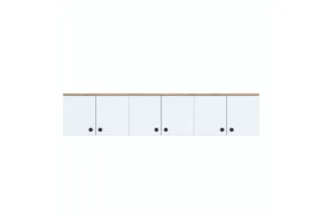Jaibir Vägghylla 179,6x37,5 cm Brun/Vit - Hanah Home - Products - Förvaring - Hylla - Vägghylla