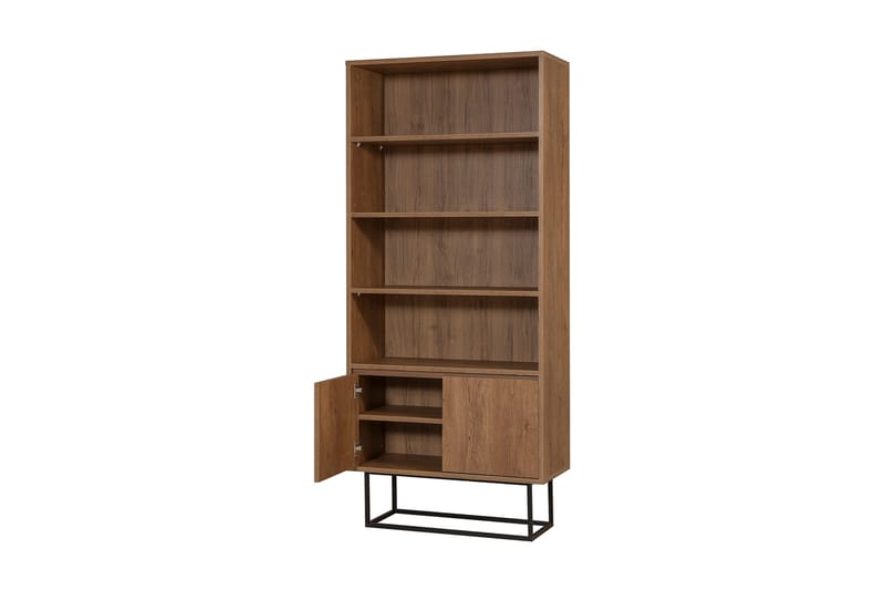 Vernavola Bokhylla 80x36 cm 3 Hyllor - Mörkbrun/Svart - Products - Förvaring - Hylla - Bokhylla