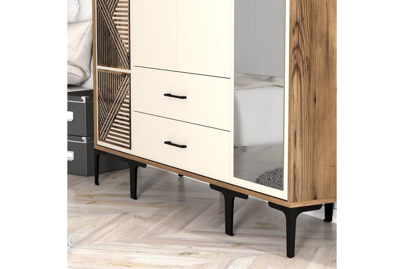 Kumsal Garderob med Spegel - Cream - Products - Förvaring - Garderober & garderobssystem