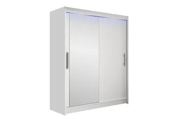 Leila Garderob med Spegel 150x200 cm - Vit - Products - Förvaring - Garderober & garderobssystem