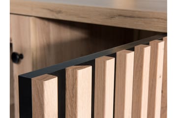 Aldbrough Lågt Vitrinskåp 40,6 djup 86,4 cm bred 131,9 cm hög Trä Glas - Trä/Svart - Products - Förvaring - Skåp - Vitrinskåp