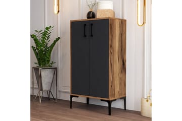 Babice Skoskåp 35x60 cm - Antracit/Valnöt - Products - Förvaring - Skåp - Förvaringsskåp