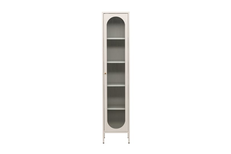 Cali Smalt Vitrinskåp 35 cm djup 37 cm bred 180 cm hög Ljust Stål - Beige - Products - Förvaring - Skåp - Vitrinskåp