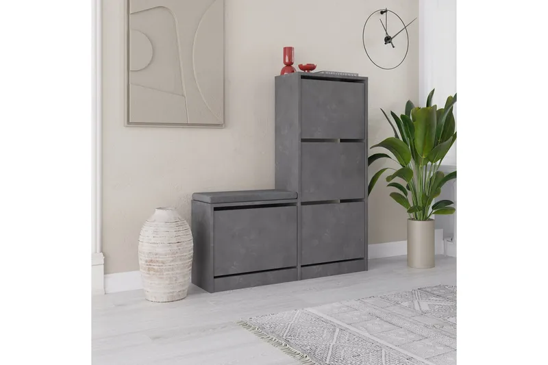 Dude Skoskåp 105 cm, Grå