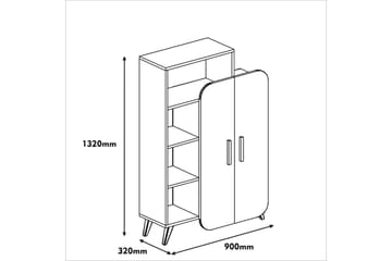 Hovdane Förvaringsskåp 90 cm - Brun - Products - Förvaring - Skåp - Förvaringsskåp