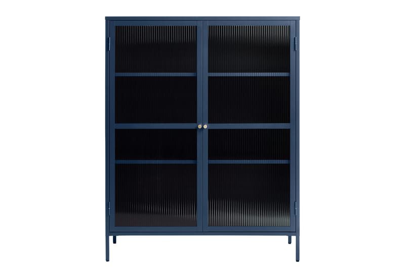 Lazarus Vitrinskåp 40,3 cm djup 111 cm bred 140 cm hög Trä - Blå - Products - Förvaring - Skåp - Vitrinskåp