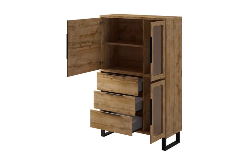 Maricruz Vitrinskåp 45 cm djup 120 cm bred 190 cm hög Trä - Trä - Products - Förvaring - Skåp - Vitrinskåp