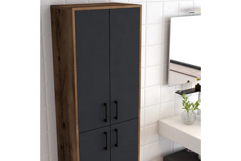 Retzow Highboard 60x35 cm - Mörkbrun/Antracit - Products - Förvaring - Skåp - Förvaringsskåp
