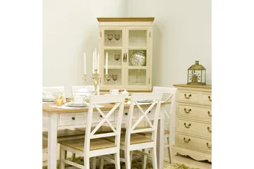 Samira Vitrinskåp 39,5 cm djup 85,5 cm bred 189,5 cm hög Ljust Trä - Products - Förvaring - Skåp - Vitrinskåp