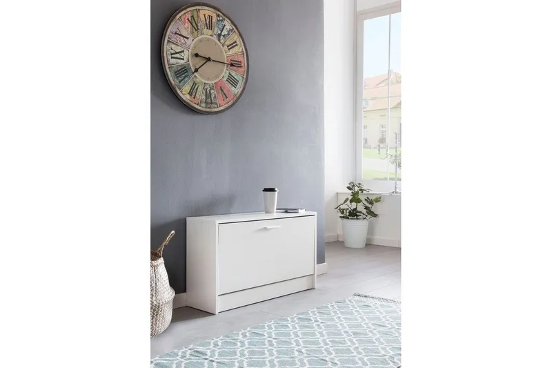 Skoskåp Wohnling SPLIT med fällbara fack, foliebelagd spånskiva Vit - Vit - Products - Förvaring - Skåp - Förvaringsskåp