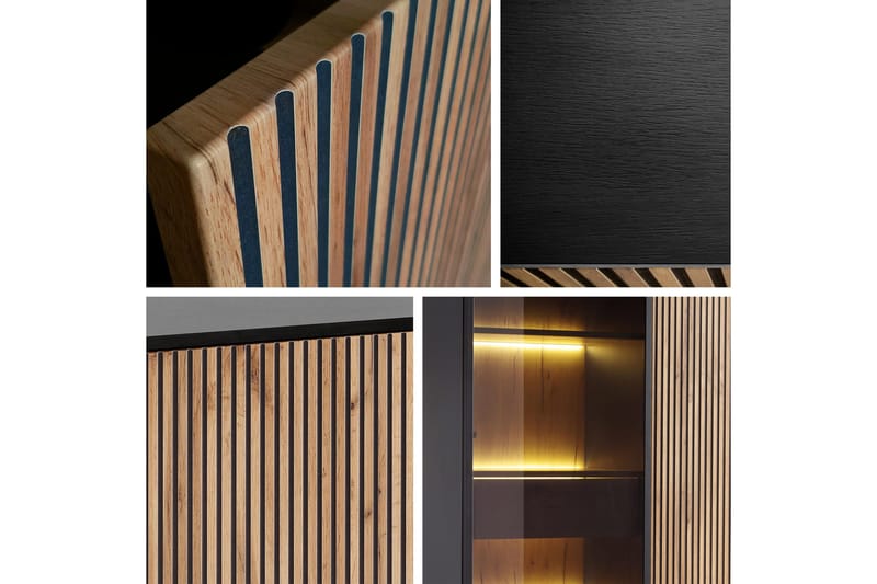 Tenorio Vitrinskåp 104x166 cm - Beige - Products - Förvaring - Skåp - Vitrinskåp