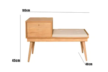 Botkins Skobänk 105 cm - Ek/Cream - Products - Förvaring - Skoförvaring - Skobänk & skohylla med bänk