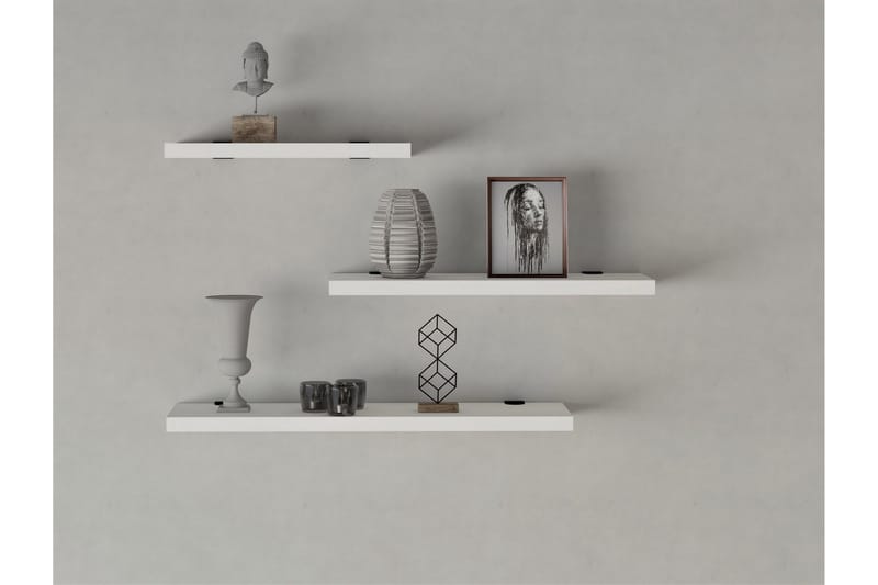 Cordin Vägghylla 2x30 cm 3-pack - Vit - Products - Förvaring - Småförvaring - Väggförvaring