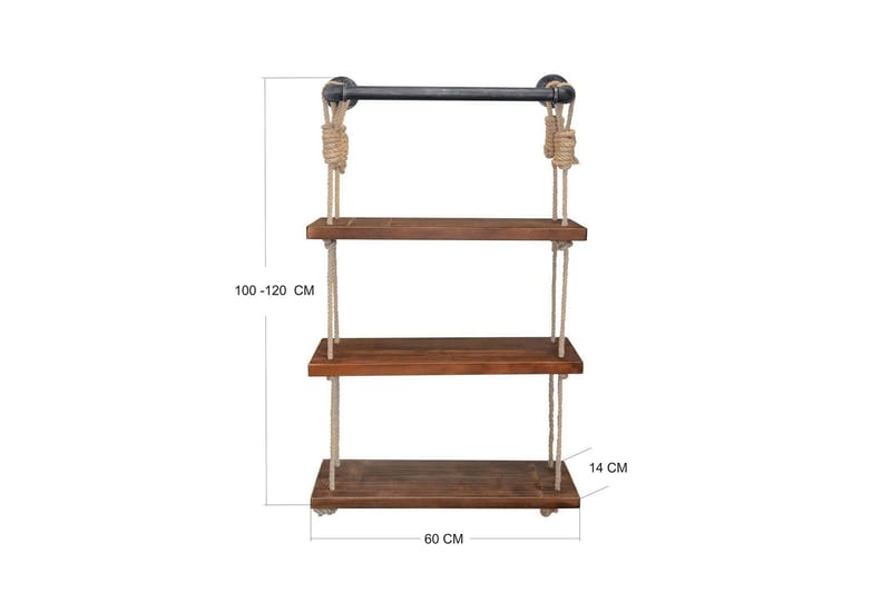 Evila Rephylla 3 Hyllor - Trä/Svart - Products - Förvaring - Småförvaring - Väggförvaring
