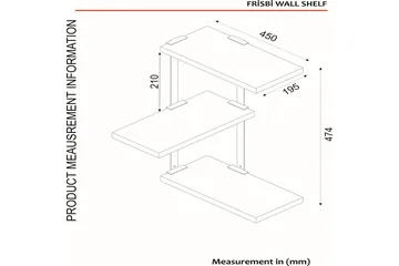 Mohed Vägghylla 45 cm - Brun/Svart - Products - Förvaring - Småförvaring - Väggförvaring