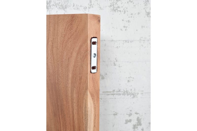 Vägghylla Wohnling träkant, massivt trä, flytande hylla, lantlig stil 140 cm - 140 cm - Products - Förvaring - Småförvaring - Väggförvaring