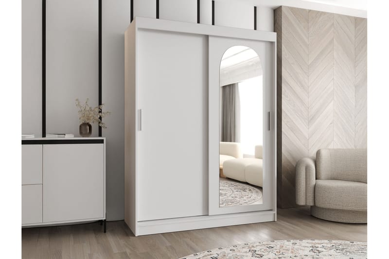 Tallmo Garderob m. Spegel 150x200 cm - Vit - Products - Förvaring - Garderober & garderobssystem