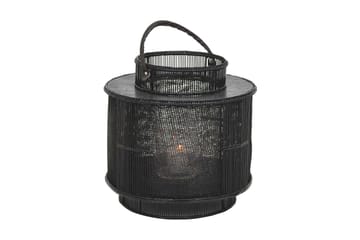 Maion Lanterna Läderhandtag - Svart/Trä/Glas/Metall - Products - Inredning - Ljus & dofter - Ljusstakar & ljuslyktor