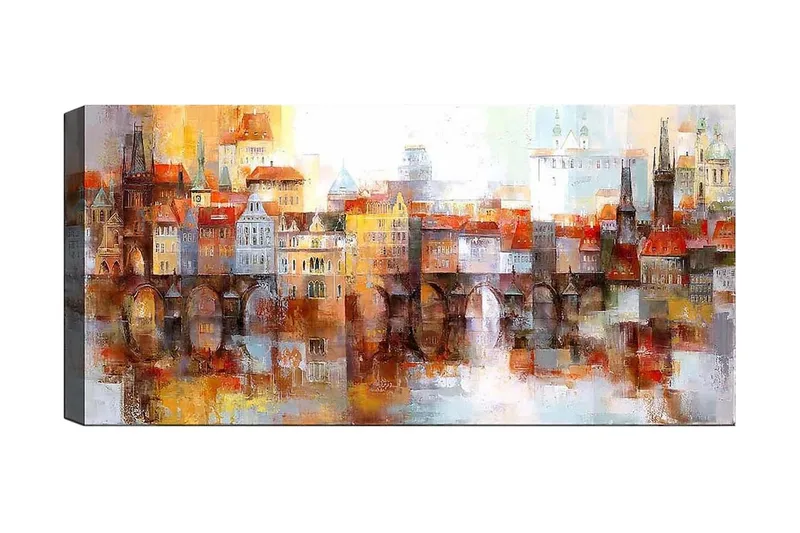 Canvastavla YTY Buildings & Cityscapes Flerfärgad, 120x50 cm