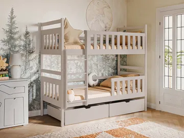 Bridgeorth Våningssäng Två Liggplatser 90x200 cm - Beige - Products - Möbler - Barnmöbler - Barnsäng & juniorsäng - Loftsäng barn