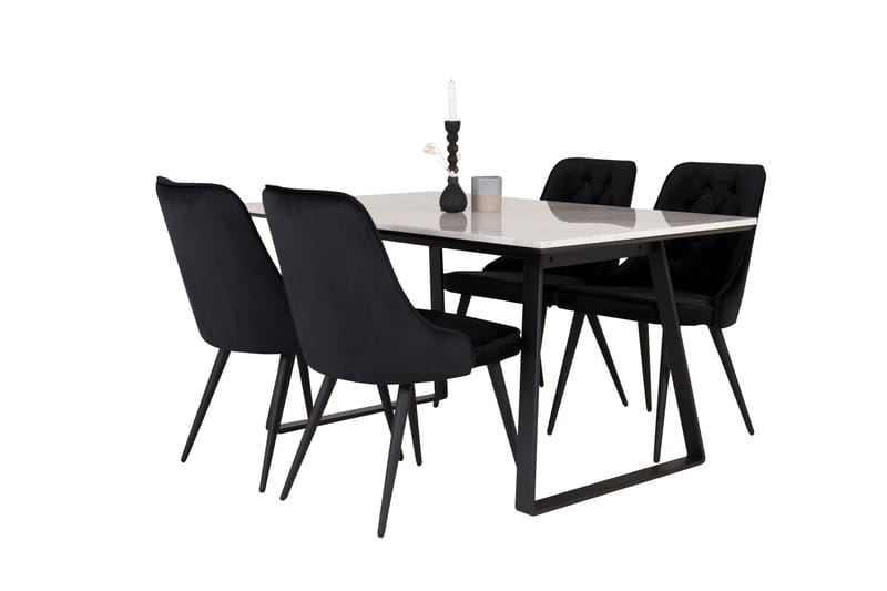 Admira Matgrupp med 4 Valera Lyx Sammetstol - Products - Möbler - Bord & matgrupp - Matgrupp