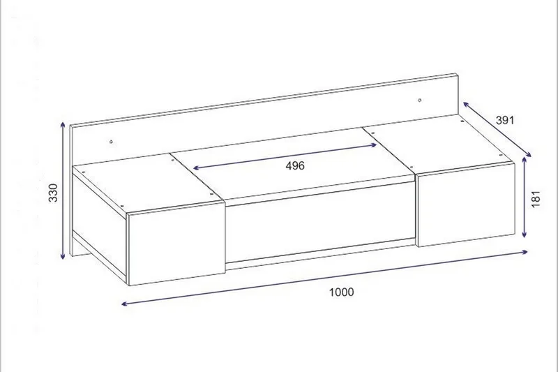 Andifli Sminkbord 100 cm - Antracit - Products - Möbler - Bord & matgrupp - Sminkbord & toalettbord