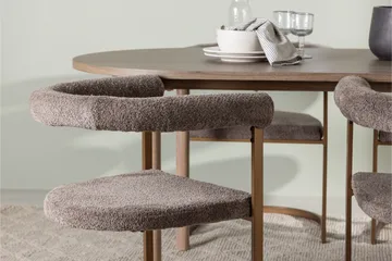 Andy Matgrupp 180 cm Oval med 4 Morning stolar - Brun - Products - Möbler - Bord & matgrupp - Matgrupp