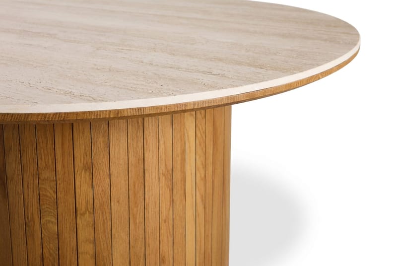 Arvo Matbord Rund 150 cm Travertinlook - Ek - Products - Möbler - Bord & matgrupp - Matbord & köksbord