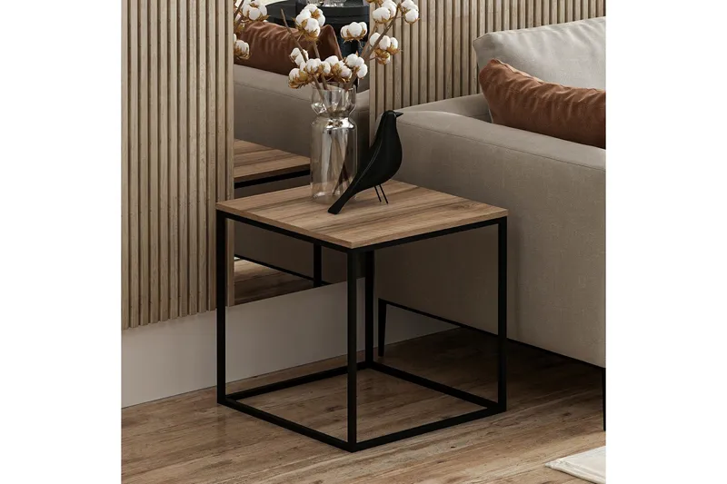 Basak Sidobord 52 cm - Valnöt - Products - Möbler - Bord & matgrupp - Avlastningsbord & sidobord - Brickbord & småbord