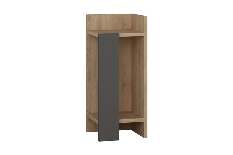 Decorta Sängbord 27 cm - Ekfärg/Mörkgrå - Products - Möbler - Bord & matgrupp - Avlastningsbord & sidobord - Sängbord & nattduksbord