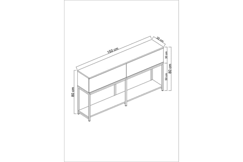 Dorlord Konsollbord 150 cm - Svart/Guld - Products - Möbler - Bord & matgrupp - Avlastningsbord & sidobord - Konsolbord & hallbord