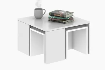 Elegancia Satsbord 60 cm 4 Bord - Vit - Products - Möbler - Bord & matgrupp - Avlastningsbord & sidobord - Satsbord