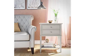 Franklin Sidobord 56x39 cm Beige - Queer Eye - Products - Möbler - Bord & matgrupp - Avlastningsbord & sidobord - Brickbord & småbord