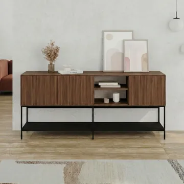 Kenvor Konsol 180x80x40 cm - Milano Walnut, Wood Black, Black - Products - Möbler - Bord & matgrupp - Avlastningsbord & sidobord - Konsolbord & hallbord