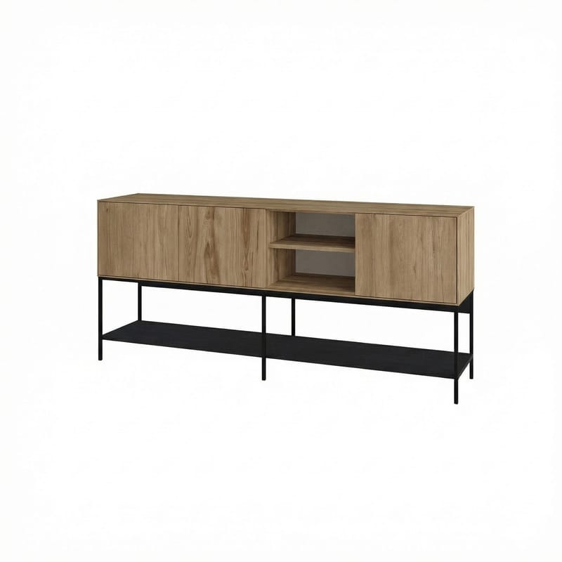 Kenvor Konsol 180x80x40 cm - Naturlig ek, Wood Black, svart - Products - Möbler - Bord & matgrupp - Avlastningsbord & sidobord - Konsolbord & hallbord