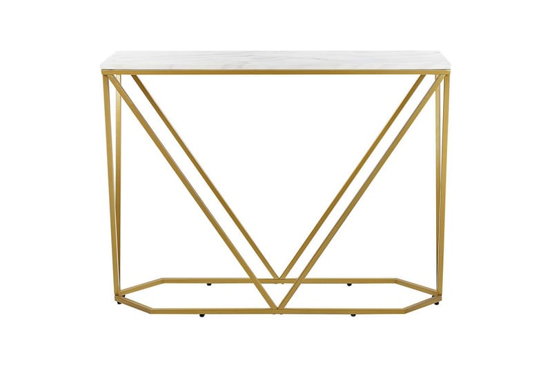Konsolbord Hazen Vitt, guld - Vitt, guld - Products - Möbler - Bord & matgrupp - Avlastningsbord & sidobord - Konsolbord & hallbord