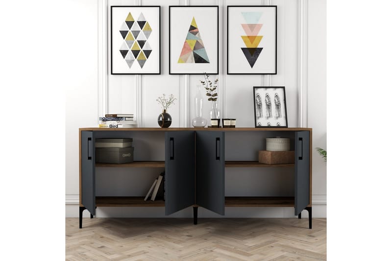 Levents Avlastningsbord 180 cm - Valnöt/Antracit - Products - Möbler - Bord & matgrupp - Avlastningsbord & sidobord - Konsolbord & hallbord