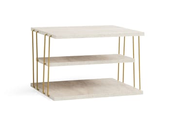 Lifon Sidobord 50 cm - Guld/Marmor - Products - Möbler - Bord & matgrupp - Avlastningsbord & sidobord - Brickbord & småbord