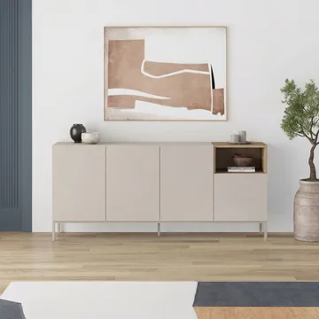Morlen Konsol 180x80x41,8 cm - Santstone och naturlig ek - Products - Möbler - Bord & matgrupp - Avlastningsbord & sidobord - Konsolbord & hallbord