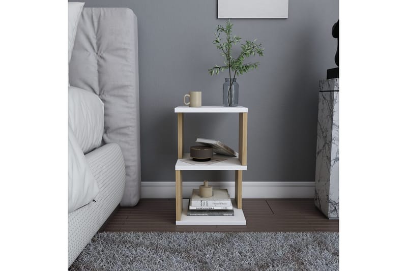 Rinorea Sängbord 29,6x49,4 cm - Vit - Products - Möbler - Bord & matgrupp - Avlastningsbord & sidobord - Sängbord & nattduksbord