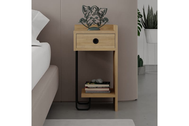 Sirius Sängbord 32x30 cm Ljusbrun - Hanah Home - Products - Möbler - Bord & matgrupp - Avlastningsbord & sidobord - Sängbord & nattduksbord