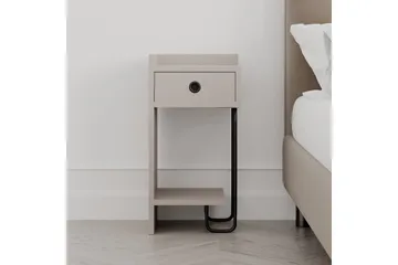 Sirius Sängbord 32x30 cm Ljusbrun - Hanah Home - Products - Möbler - Bord & matgrupp - Avlastningsbord & sidobord - Sängbord & nattduksbord