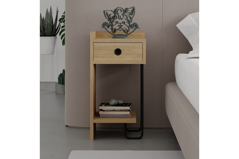 Sirius Sängbord 32x30 cm Ljusbrun - Hanah Home - Products - Möbler - Bord & matgrupp - Avlastningsbord & sidobord - Sängbord & nattduksbord