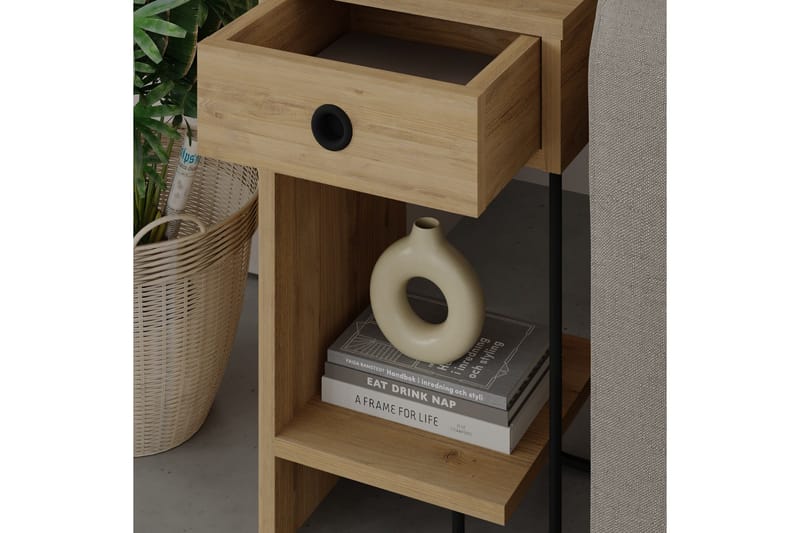 Sirius Sängbord 32x30 cm Ljusbrun - Hanah Home - Products - Möbler - Bord & matgrupp - Avlastningsbord & sidobord - Sängbord & nattduksbord