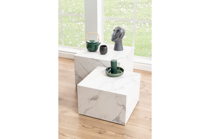 Samon Soffbord 58x58 cm - Vit - Products - Möbler - Bord & matgrupp - Avlastningsbord & sidobord - Satsbord