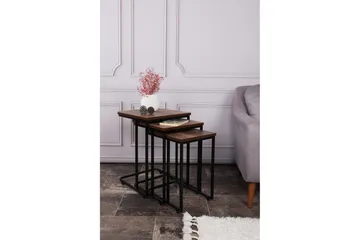 Nagako Satsbord Brun/Svart - Hanah Home - Products - Möbler - Bord & matgrupp - Avlastningsbord & sidobord - Satsbord