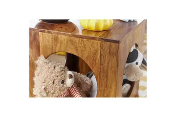 Sido bord Wohnling Massivt trä kub förvaringsutrymme lantstil - Products - Möbler - Bord & matgrupp - Avlastningsbord & sidobord - Brickbord & småbord