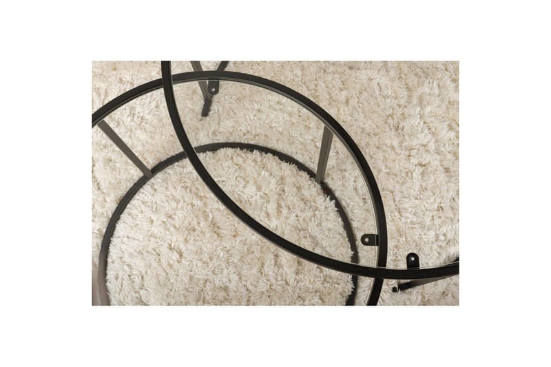 Soffbordset 2 delar Rikiya Svart Transparent - Svart Transparent - Products - Möbler - Bord & matgrupp - Avlastningsbord & sidobord - Satsbord