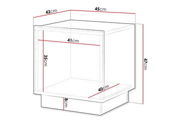 Torvalen Sängbord 45 cm - Svart - Products - Möbler - Bord & matgrupp - Avlastningsbord & sidobord - Sängbord & nattduksbord