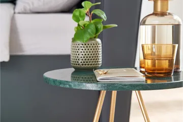 Wilhem Sidobord 38 cm Rund - Grön - Products - Möbler - Bord & matgrupp - Avlastningsbord & sidobord - Brickbord & småbord